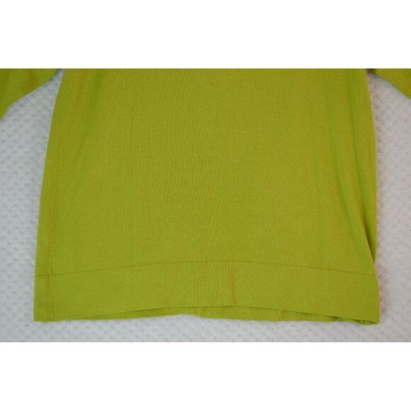 Susan Graver Women's Large Green Embellished 3/4 Sleeve Button Cardigan Sweater - Picture 11 of 11